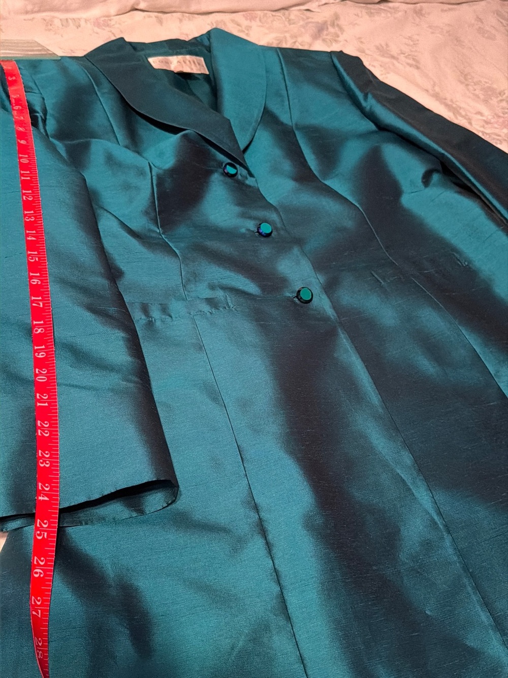 Doncaster Teal Satin Blazer